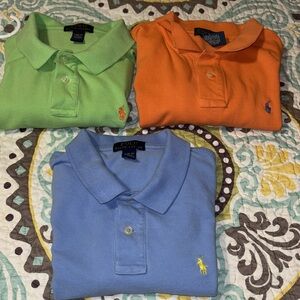 Polo by Ralph Lauren Classic Polos Green, Orange and blue